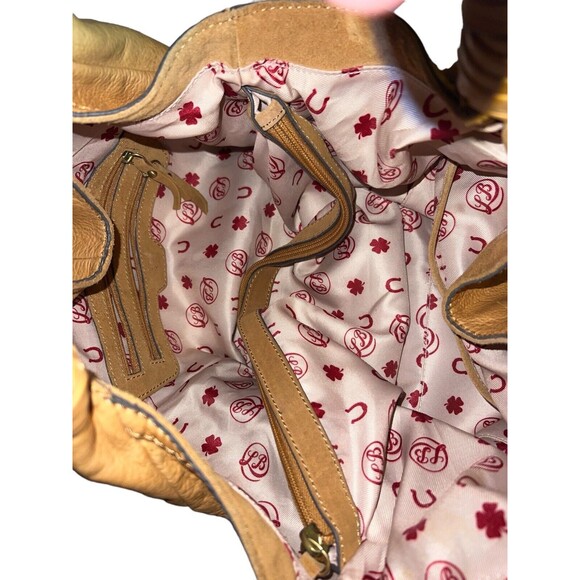 Lucky Brand Loredo Fringed Leather Boho Hobo Tote - Picture 8 of 11